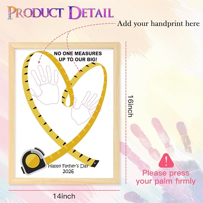 CLUSIVC Father’s Day Presents DIY Handprint Craft Kit - Image 2