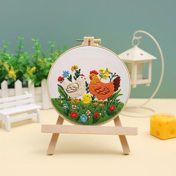 Louise Maelys 3 Packs Chicken Embroidery Kit - Image 6