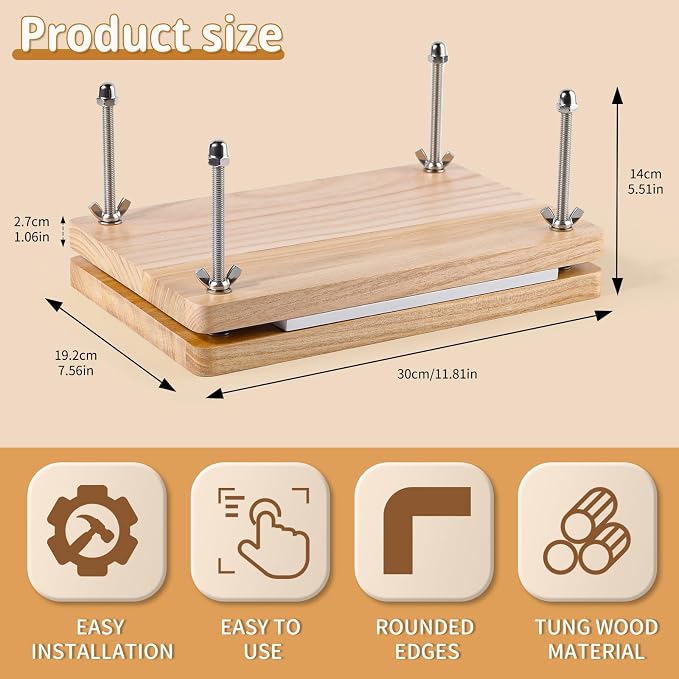 JUPEAN Book Binding Kits, Book Binding Press, 7.9”x11.6”, Books Making Kit - Image 2