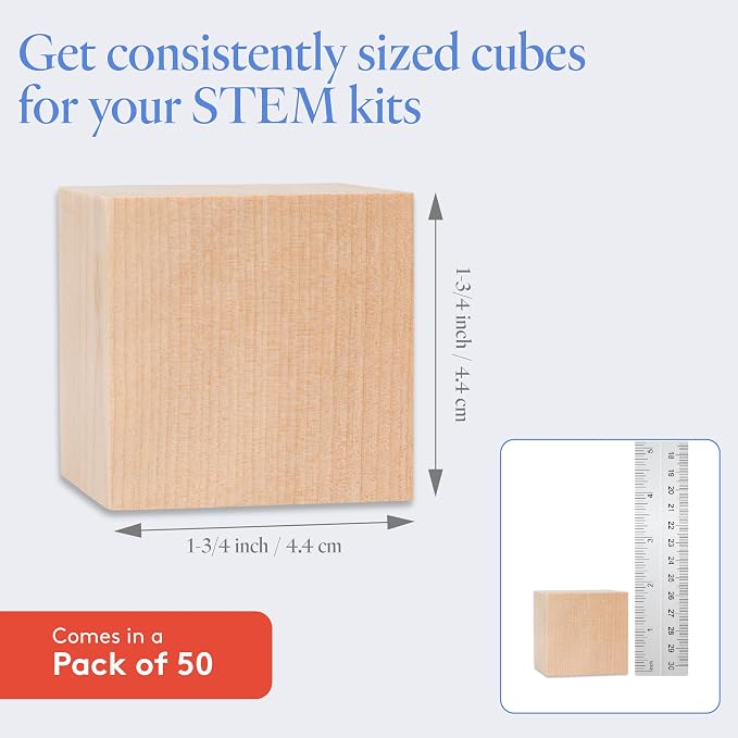 DIY Wood Cubes 1-3/4-inch, Wood Blocks - Image 4