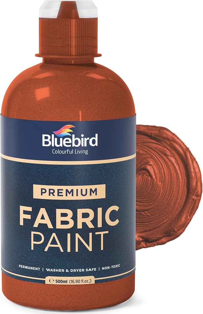 BLUEBIRD Fabric Paint, 16.9 Fl Oz, Permanent Fabric Paints by BluebirdArts