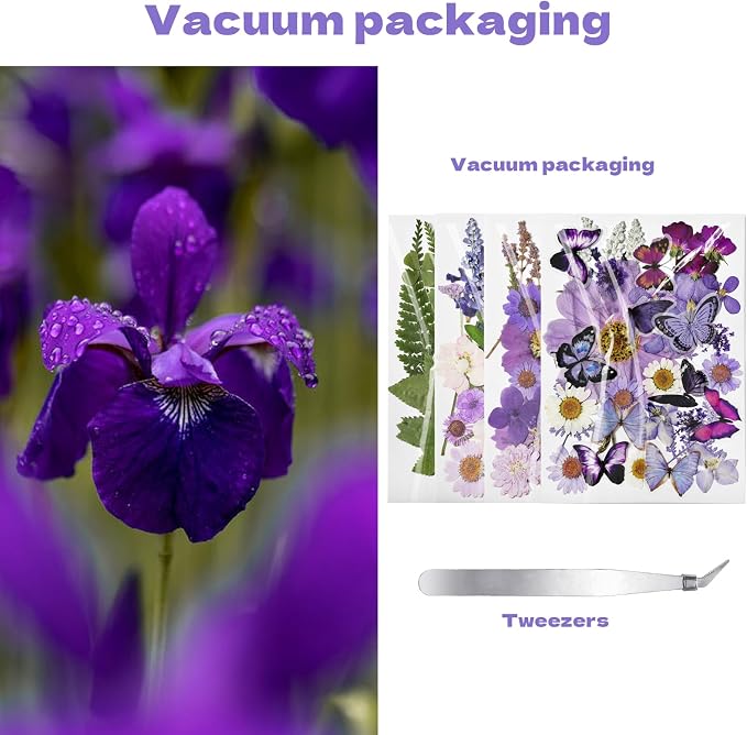 Dried Flowers for Resin 119Pcs | Pink Real Natural Pressed Flowers - Image 5