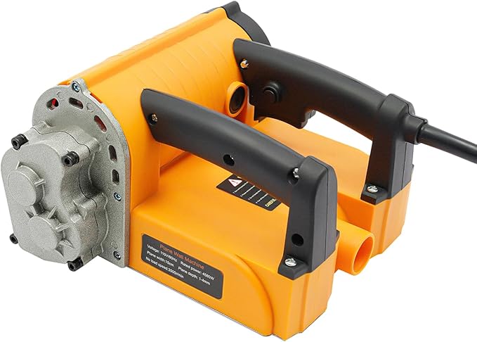 4580W Concrete Planer Electric Wall Planer Handheld Power Planer Wall Machine Planing Adjustable Depth 1-4mm for Drywall and Plaster Homes,Decoration Industries,Construction Sites