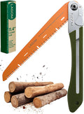 LAGOM Folding Camp Saw for Cutting Branches, 11.4" Straight Blade | SK5 Steel, Ergonomic Handle, One-Hand Use, Secure Lock | Foldable Pruning Tool for Camping, Gardening, Survival, Kayaking, Outdoors