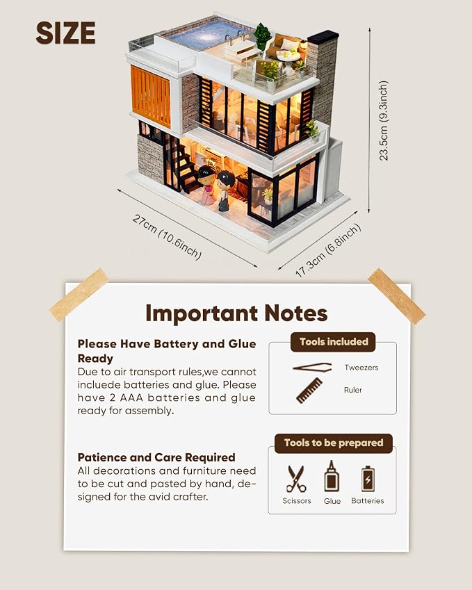 DIY Miniature House Kit, DIY Dollhouse Kit - Image 5