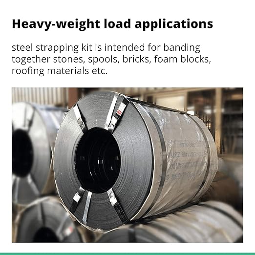 IDL Packaging Round Packages Strapping Tool Set for 3/4" Steel Strapping, 1700 lbs Break Strength – Tensioner, Sealer, Cutter for Metal Banding – Packaging Strapping Tool Kit to Secure Heavy Packages