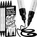 ARTISTRO 5 Black Acrylic Paint Markers by ARTISTRO