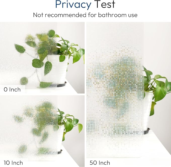rabbitgoo Window Privacy Film, Mosaic Stained Glass Film, 35.4" x 78.5" | - Image 9