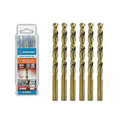 3/8 inch Cobalt Drill Bits (6Pcs), M35 HSS Metal Jobber Length Twist Drill Bit Set for Hard Metal, Stainless Steel, Iron, Copper, Aluminium, Brass, Plastic & Wood