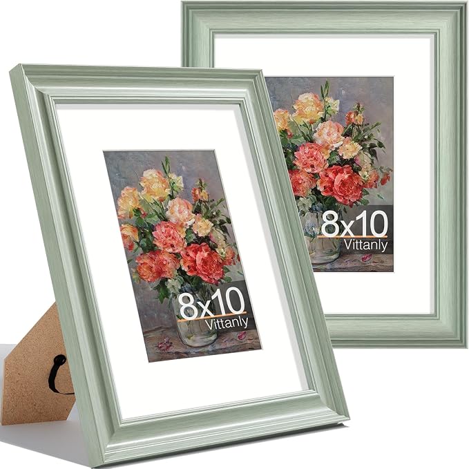 Vittanly 8x10 Picture Frames Set of 2, Ornate Vintage Photo Frame by Vittanly