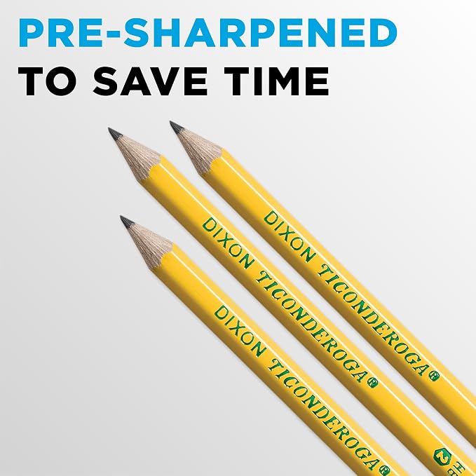 Ticonderoga Wood-Cased Pencils, Pre-Sharpened, #2 HB Soft - Image 7