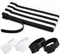 80pcs 8 Inch Cable Ties Reusable Black and White Hook and Loop Cord Ties by NAYZWOK