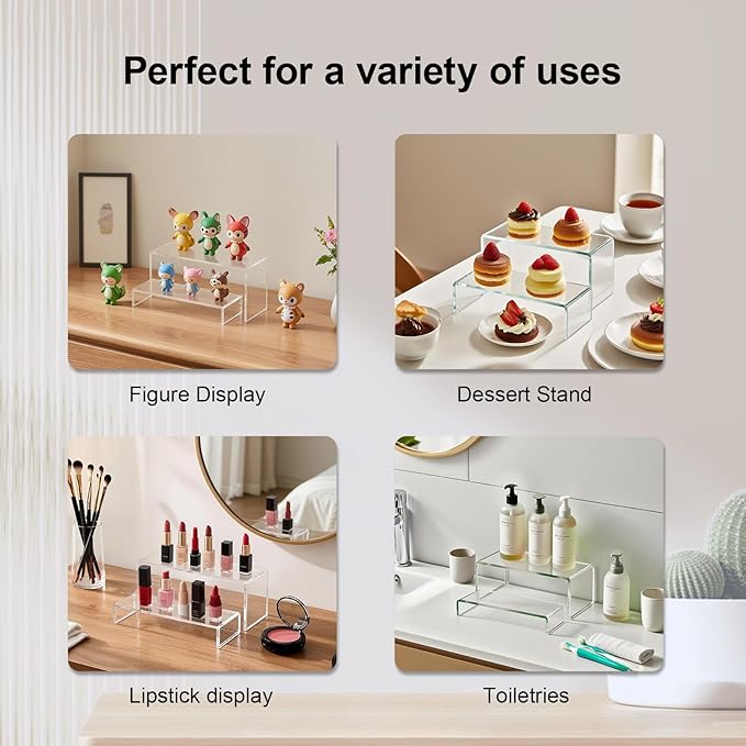 Acrylic Risers 8 Pcs – Clear Rectangular Display - Image 4