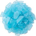 Keedolla Tumbled Sea Glass for Crafts - 15 OZ Ice Blue Seaglass Pieces Flat by Keedolla