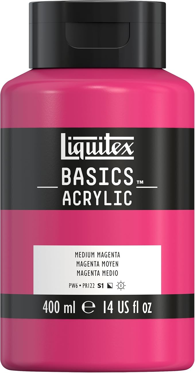 Liquitex BASICS Acrylic Paint, 400ml Bottle, Medium Magenta by Liquitex