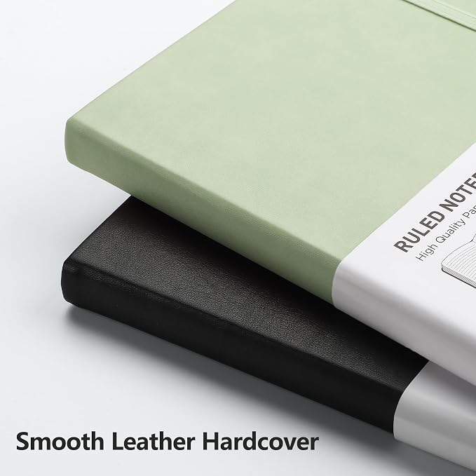 RETTACY Lined Journal Notebook, 192 Numbered Pages, A5 Size | Leather Hardcover - Image 5