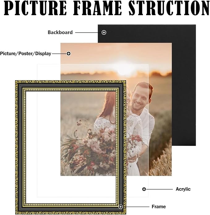 10×10 Picture Frame Gold - Image 4