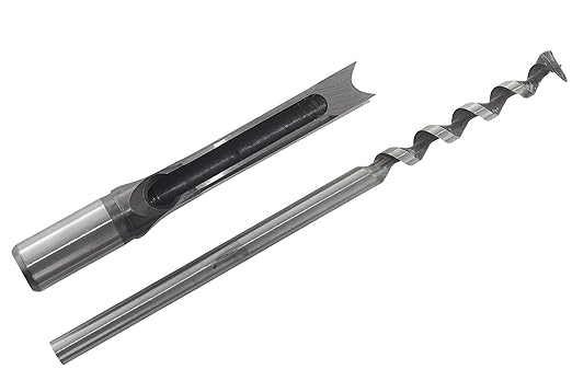 7PC High-Speed Steel Square Hole Mortise Chisel Drill Bit Set for Woodworking, 6/25“ 1/4“ 5/16“ 3/8“ 2/5“ 1/2“ 9/16“ Sizes, Ideal for Mortising Machines and Drill Press Attachments