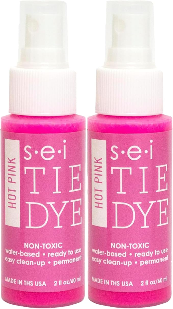 S.E.I. Hot Pink Tie Dye Spray Bottle: 2oz. Non Toxic Fabric Dye Spray, DIY by SEI