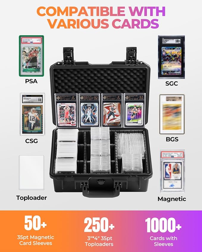 Card Cases for Sport Trading Graded Card Holder Hard Waterproof Storage Box | - Image 2