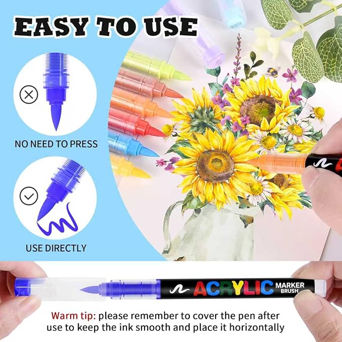 60 Colors Acrylic Paint Markers - Image 6