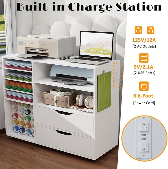 Craft Organization and Storage Cart Compatible - Image 5