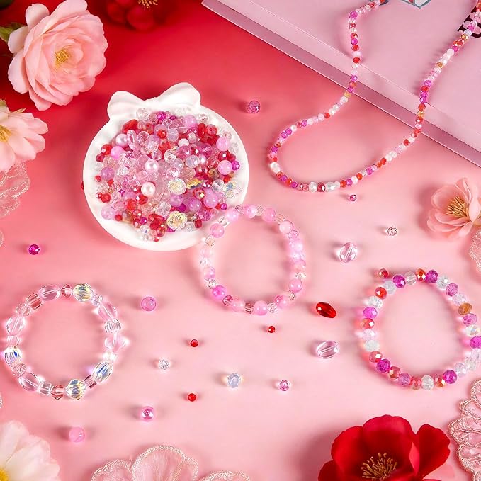 636pcs Glass Beads for Jewelry Making - Image 2
