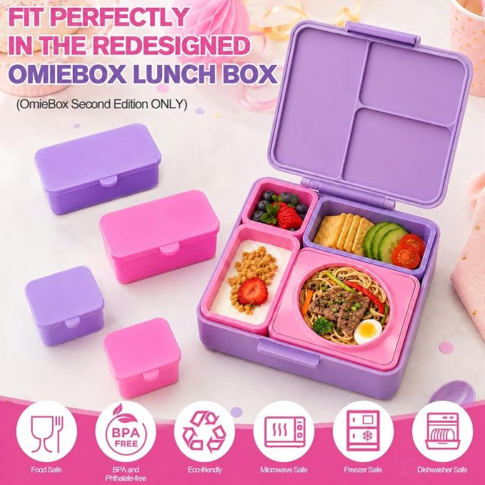 XANGNIER 4 Pack Silicone Lunch Containers Compatible - Image 3
