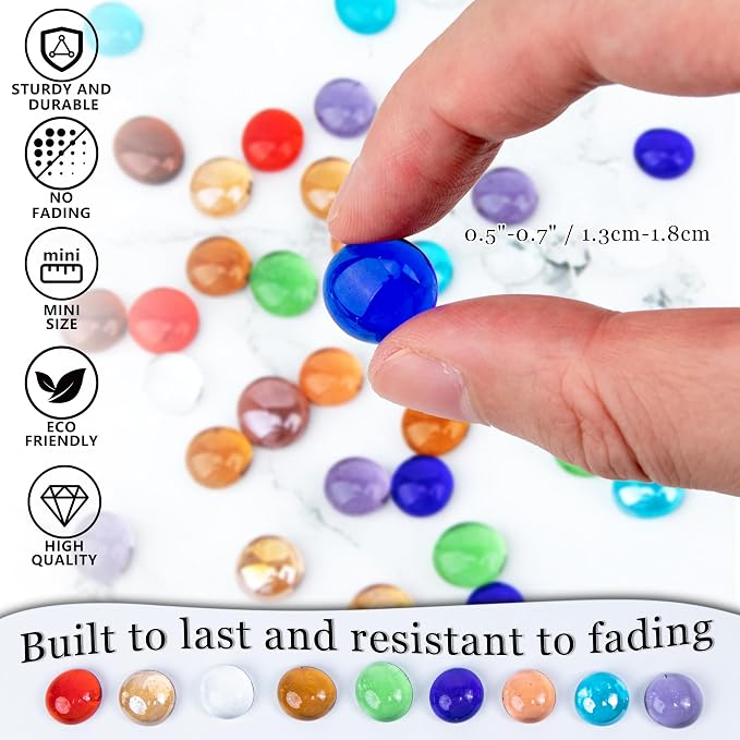 50PCS Mini Glass Gems - Image 5