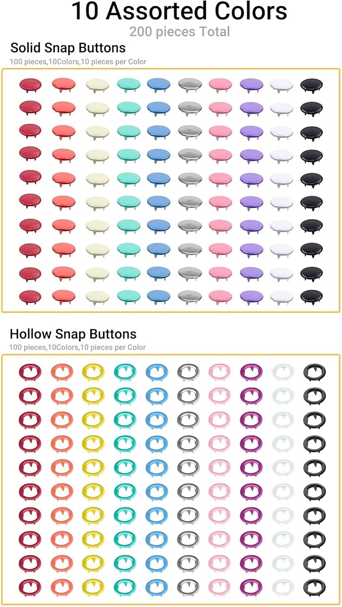 150 Sets Metal Snap Buttons - Image 2