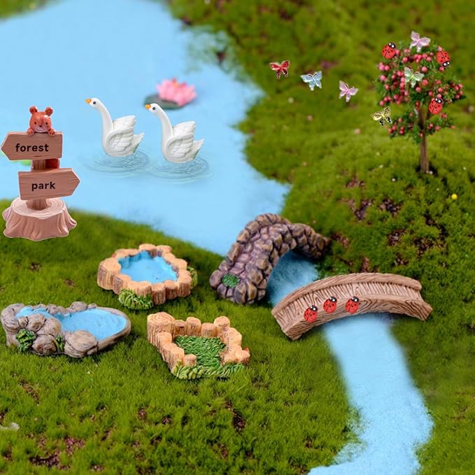 U-Zimikee 45 Pcs Resin Mini Garden Accessories - Image 4