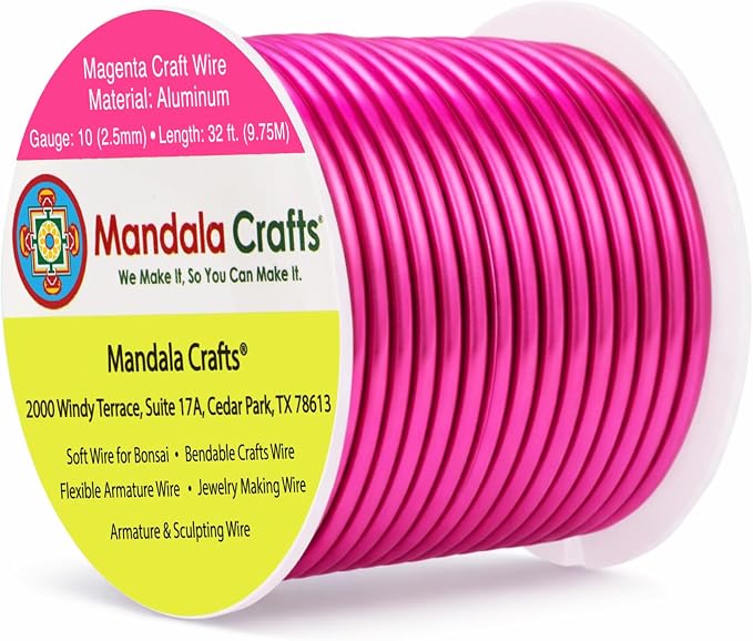 Mandala Crafts 10 Gauge Anodized Aluminum Craft Wire by MandalaCrafts