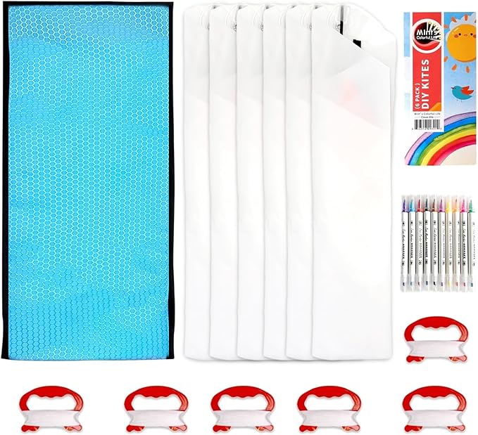 DIY Kites for Kids Kite Making Kit Bulk, Decorating Coloring Kite Party Pack - Image 2