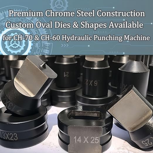 Hydraulic Punch Dies for CH-70, CH-70 Hydraulic Round Hole Punch Die Set, Upper Mold Dia: 26mm, Lower Mold Dia: 40mm for Steel, Copper, Aluminum and Heavy Duty Metal (7.5mm)