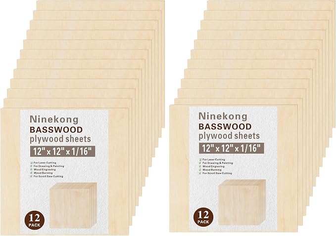Basswood Sheets 24 Pack, 1.5mm Basswood by Unknown