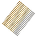Drill Bit, 3/16" Cutting Diameter, 4341 HSS TiN Coated 135° Cutting Angle Jobber Bits - (Applications: for Drilling Soft Metal Plastic Wood), 20-Pieces
