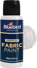 BLUEBIRD Fabric Paint, Brilliant Silver, 3.4 Fl Oz, Permanent Fabric Paints by BluebirdArts