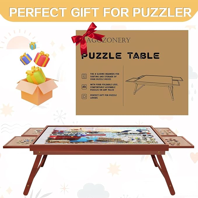 Puzzle Board 1500 Pieces, 34.3”x 26.5” Jigsaw Puzzle Table - Image 7