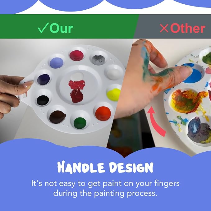30Pcs Paint Tray Palettes, Plastic Paint Pallets - Image 5