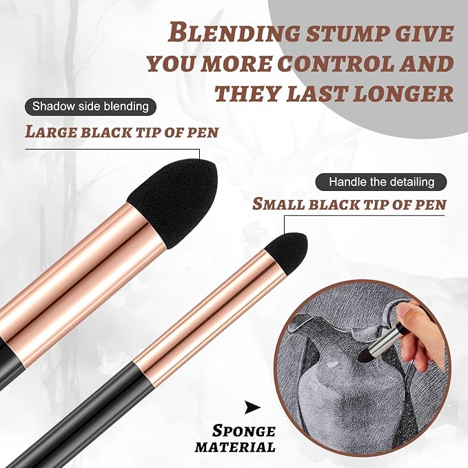 Kosiz 6 Pcs Blending Sponge Pen Double Headed Rub and Buff Washable Sketch - Image 4