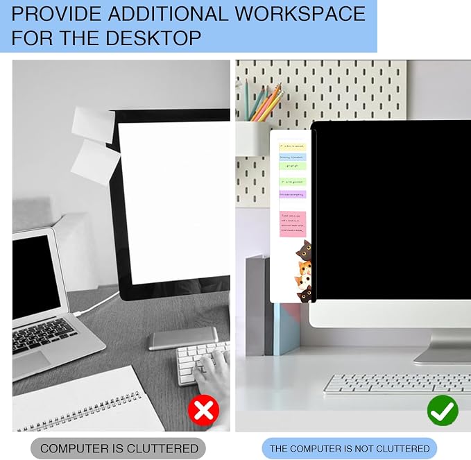 Office Desk Accessories 2pcs Multifunction Computer Monitor Memo Board - Image 4