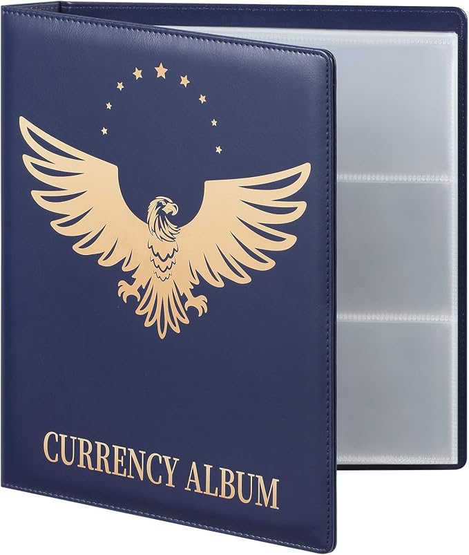 MUDOR Currency Album, 90 Pockets Banknote Collection Book by MUDOR