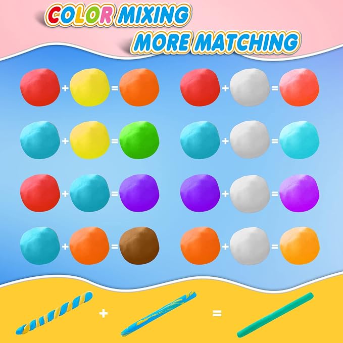 Air Dry Clay, 48 Colors Modeling Magic Clay - Image 3