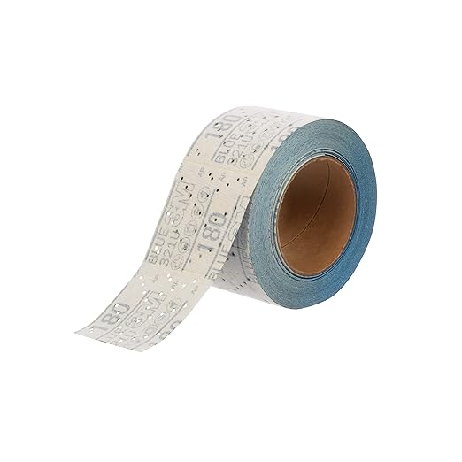 3M Hookit Blue Abrasive Sheet Roll, 36191, Multi-Hole, 2.75 in x 13 yd, 180+ Grade, Automotive Sanding Roll Sandpaper for Coating Removal, Body Repair, Auto Sanding