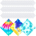 Chumia Cotton White Bandana for Tie Dying Bulk Blank Solid Handkerchiefs Unisex by Chumia