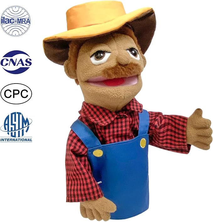 16" Puppets Entriloquist Puppet, Hand Puppets - Image 2