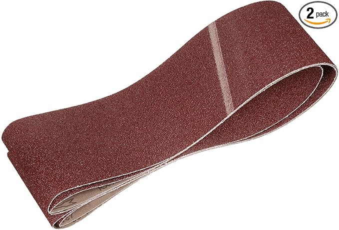 HARFINGTON 6 x 108 Inch Sanding Belts, 2 Pcs 36 Grit Aluminum Oxide Abrasive Belt Sander File Belt for Woodworking, Metal Polishing, Knife Sharpener