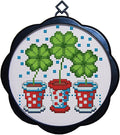 Awesocrafts Cross Stitch Kits Four Leaf Clover 11CT Stamped Patterns Easy Cross by Awesocrafts