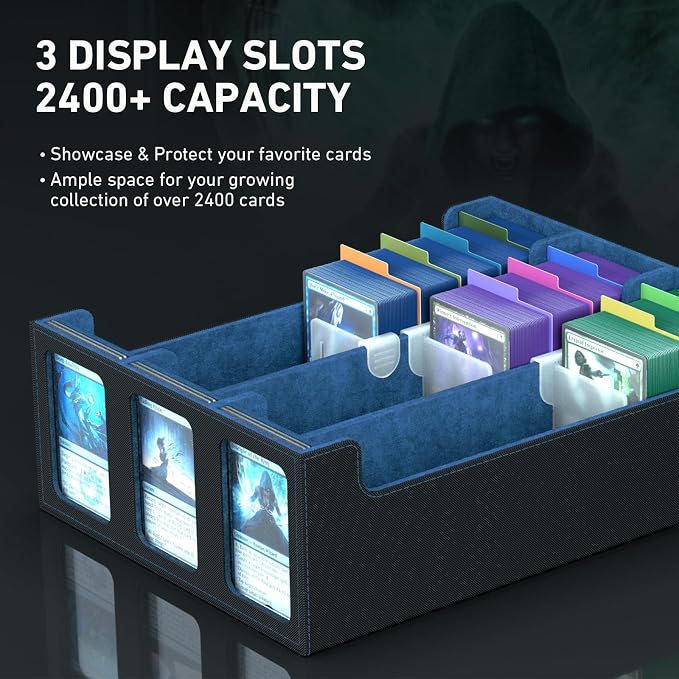 3-Row Trading Card Storage Box, Bulk Cards Case - Image 2