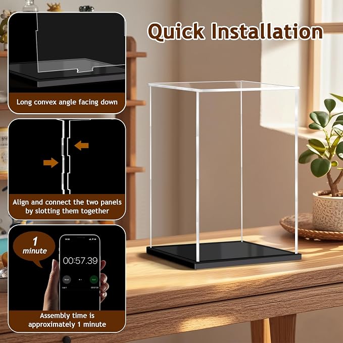Acrylic Display Case for Collectibles Assemble Clear Display Case for Figures - Image 4